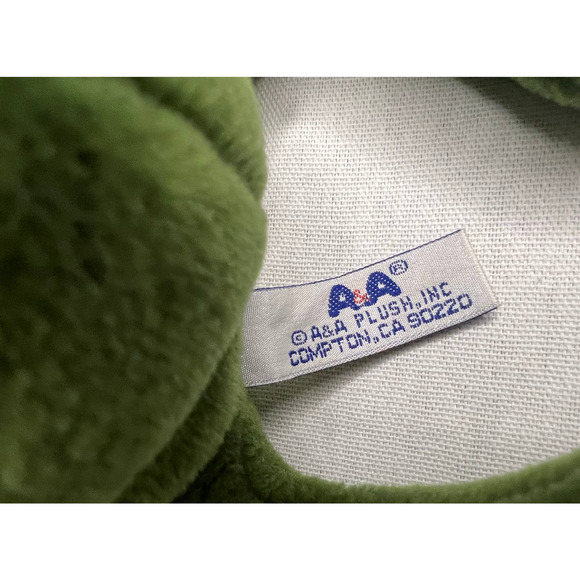 Frog Plush Green Stuffed Animal Toy Toad 14" Long A&A Plush, INC Frog Lovers - Picture 5 of 9